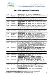 Veranstaltungen Maerz - Verbandsgemeinde Winnweiler