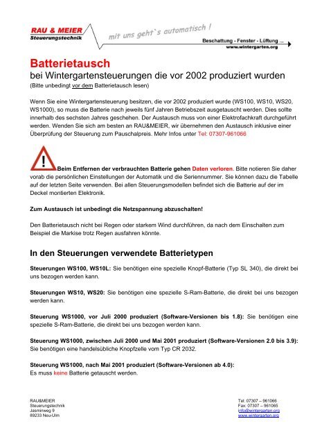 Anleitung Zum Batterietausch
