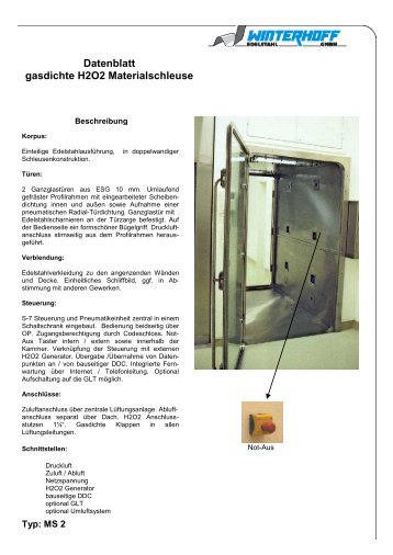 Datenblatt gasdichte H2O2 Materialschleuse - Winterhoff-Edelstahl ...