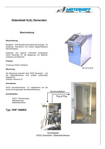 Datenblatt H2O2 Generator - Winterhoff-Edelstahl GmbH