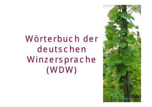 laden... WÃ¶rterbuch der deutschen Winzersprache