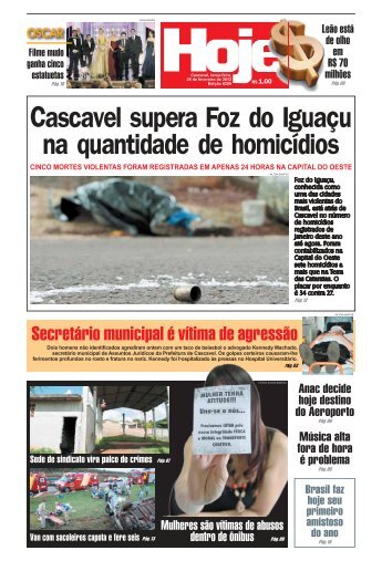 Cascavel supera Foz do Iguaçu na quantidade de ... - Jornal Hoje