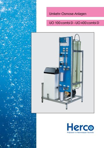 Umkehr-Osmose-Anlagen UO 100 combi D - Watertec Gmbh