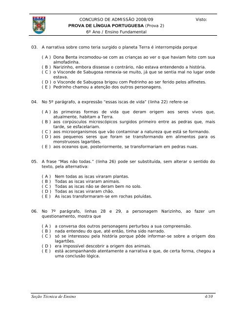 Seção Técnica de Ensino 2/10 1 2 3 4 5 6 7 8 9 10 11 12 13 14 15 ...