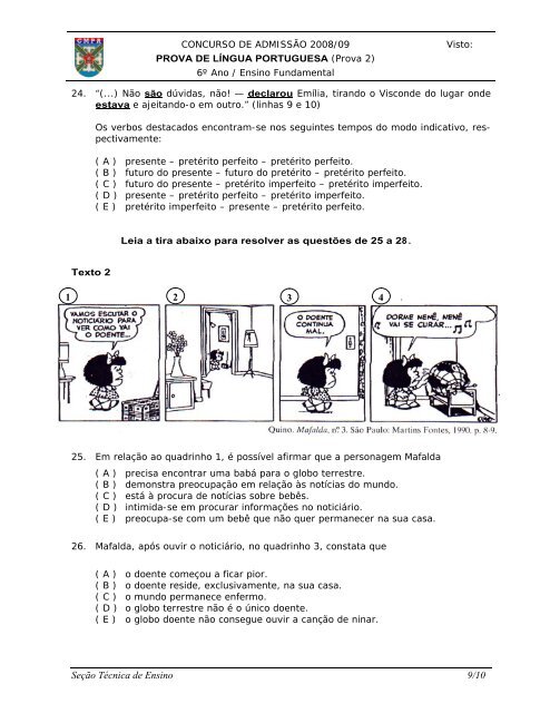 Seção Técnica de Ensino 2/10 1 2 3 4 5 6 7 8 9 10 11 12 13 14 15 ...