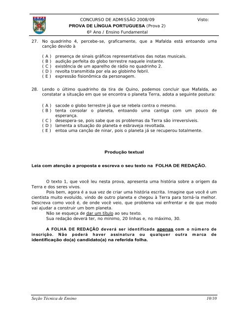 Seção Técnica de Ensino 2/10 1 2 3 4 5 6 7 8 9 10 11 12 13 14 15 ...