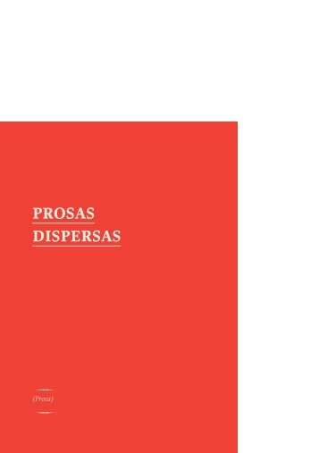 prosas dispersas - Escola das Artes