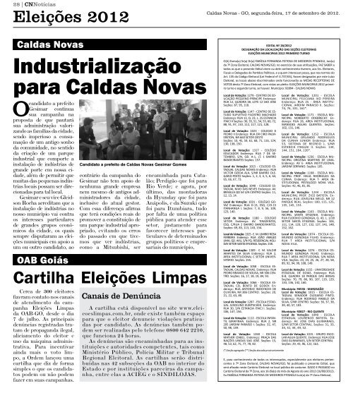 APOIO SOCIAL - Caldas Novas