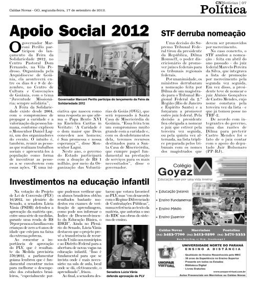 APOIO SOCIAL - Caldas Novas