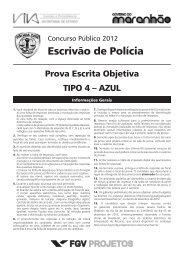 Escrivão de Polícia - Tipo 4 - FGV Projetos