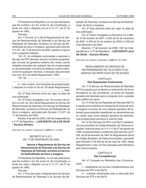 01-Contra Capa Vol 29 nº 49 - Senado Federal