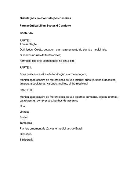 Orientações em Formulações Caseiras - PET-Farmácia/UFPR