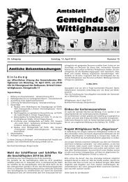 Amtsblatt - Gemeinde Wittighausen