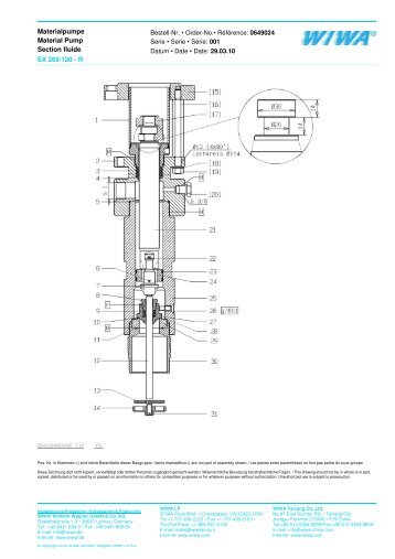 Materialpumpe Bestell-Nr. • Order-No.• Référence: 0649024 ...