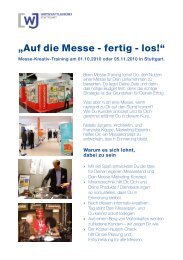 âAuf die Messe - fertig - los!â