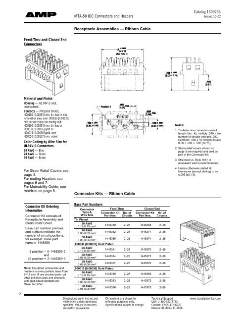 MTA-50 IDC Connectors and Headers