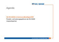 Produkt- und Leistungsspektrum Öffentliche Kunden - WL Bank