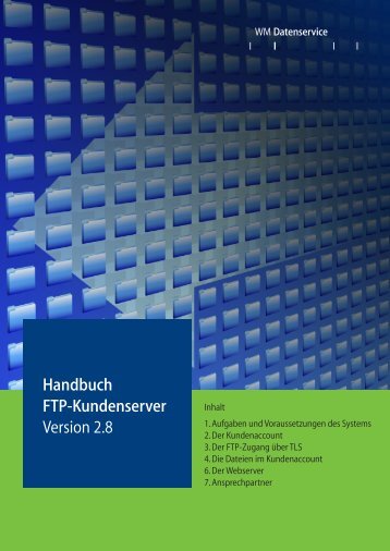 Handbuch FTP-Kundenserver Version 2.8 - WM Datenservice