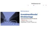 Investmentfonds/ Direktanlage - WM Datenservice