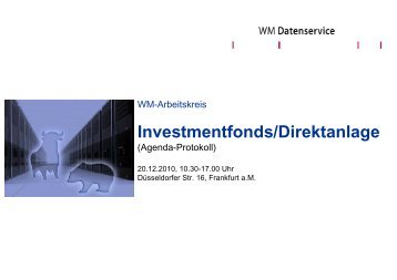 Investmentfonds/Direktanlage - WM Datenservice