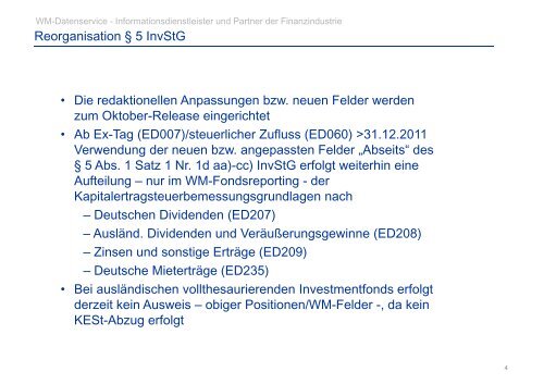 Investmentfonds/ Direktanlage - WM Datenservice