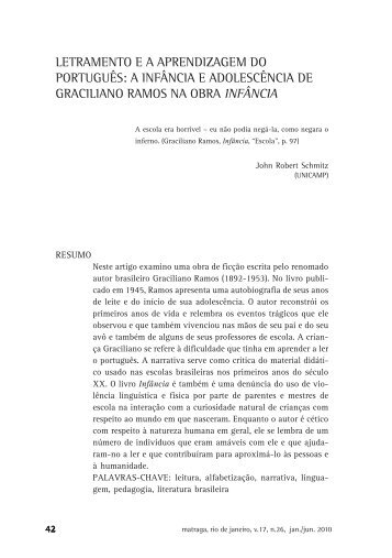 a infância e adolescência de graciliano ramos na obra infância