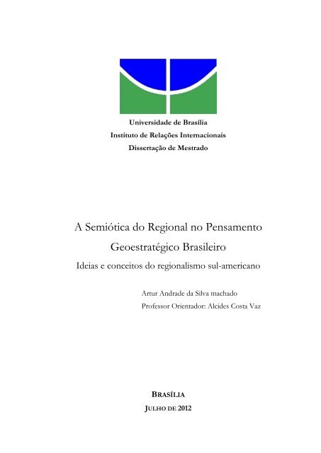 A Semiótica do Regional no Pensamento Geoestratégico Brasileiro