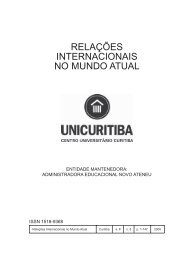 Relações Internacionais no Mundo Atual - Unicuritiba