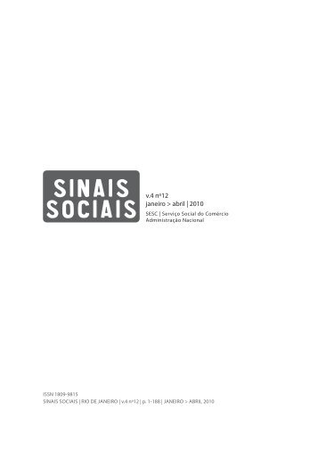 Revista Sinais Sociais N12 pdf - Sesc