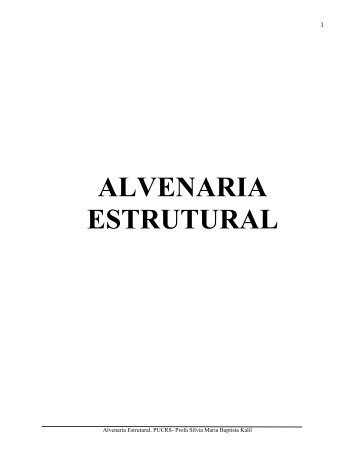 ALVENARIA ESTRUTURAL - pucrs