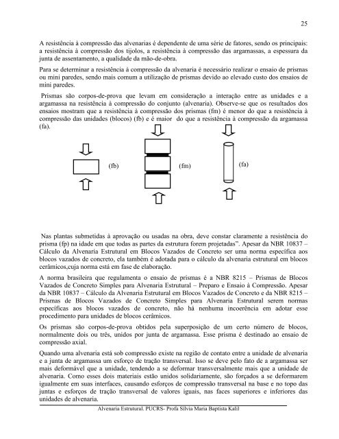 ALVENARIA ESTRUTURAL - pucrs