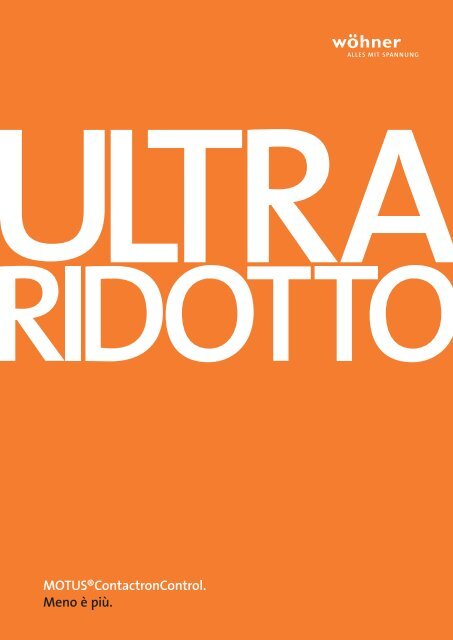 MOTUS®ContactronControl. Meno è più. - Wöhner