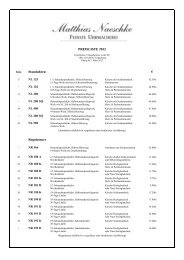 PREISLISTE 2012 Standuhren € - - - Regulateure - -