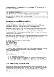 Dokumentation zur Jahresabrechnung gem. BGH-Urteil 44/09 ...