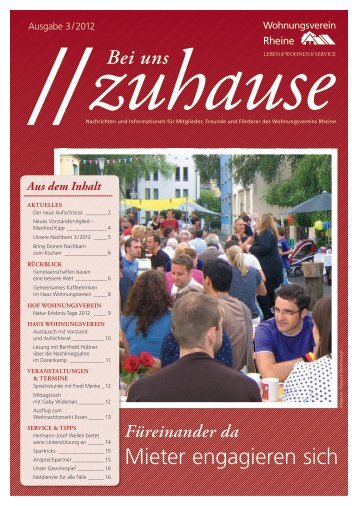 Bei uns zuhause - Ausgabe 3/2012 - Wohnungs-Verein Rheine