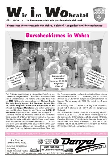 Burschenkirmes in Wohra - Wohratal