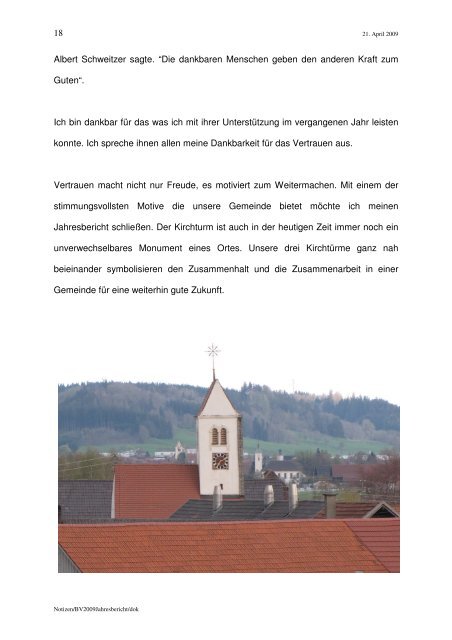 BÜRGERVERSAMMLUNG - Wolfertschwenden