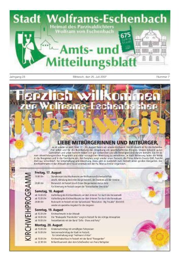 Amtsblatt August 2007 - Stadt Wolframs-Eschenbach