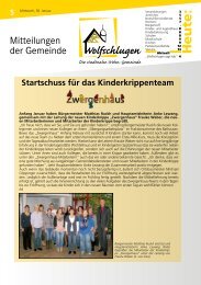 Startschuss für das Kinderkrippenteam - Wolfschlugen