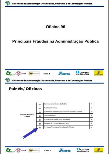 Oficina 96 - Principais Fraudes na ADM Pública - Esaf