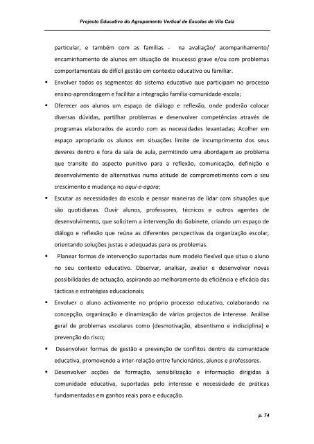 Comissão de elaboração do P - Escola EB23 de Vila Caiz