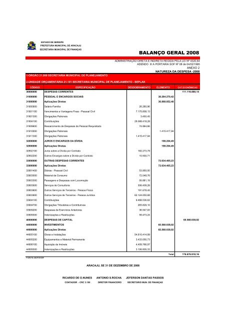 Direta - Finanças - Sergipe