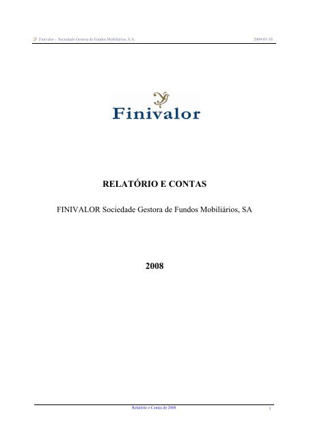 RELATÓRIO E CONTAS 2008 - Montepio