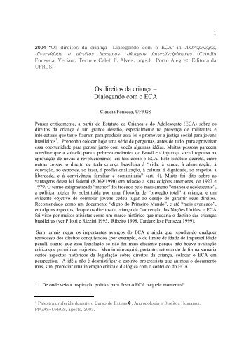 Os direitos da criança - Dialogando com o ECA, 2004.pdf - Webnode