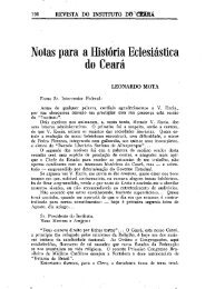 Notas para a História Eclesiástica do Ceará - Instituto do Ceará