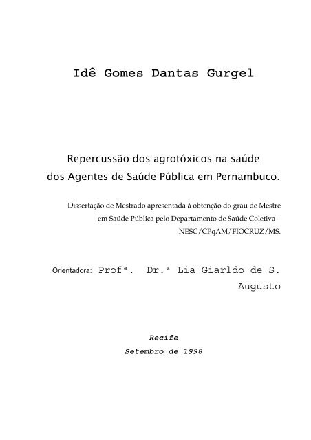 Idê Gomes Dantas Gurgel - Fiocruz