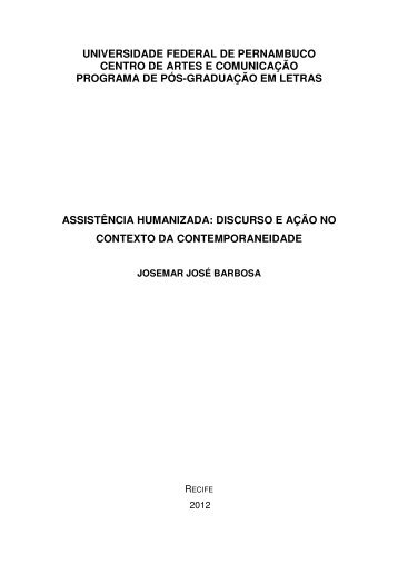 josemar josé barbosa assistência humanizada