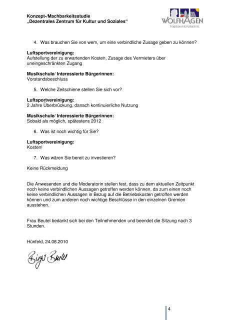 Protokoll vom 18. August 2010 - Stadt Wolfhagen