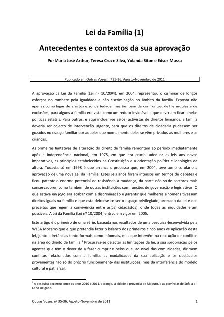 Os direitos não se oferecem. Conquistam-se. - WLSA Moçambique