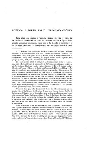 poética e poesia em d. jerónimo osório - Universidade de Coimbra